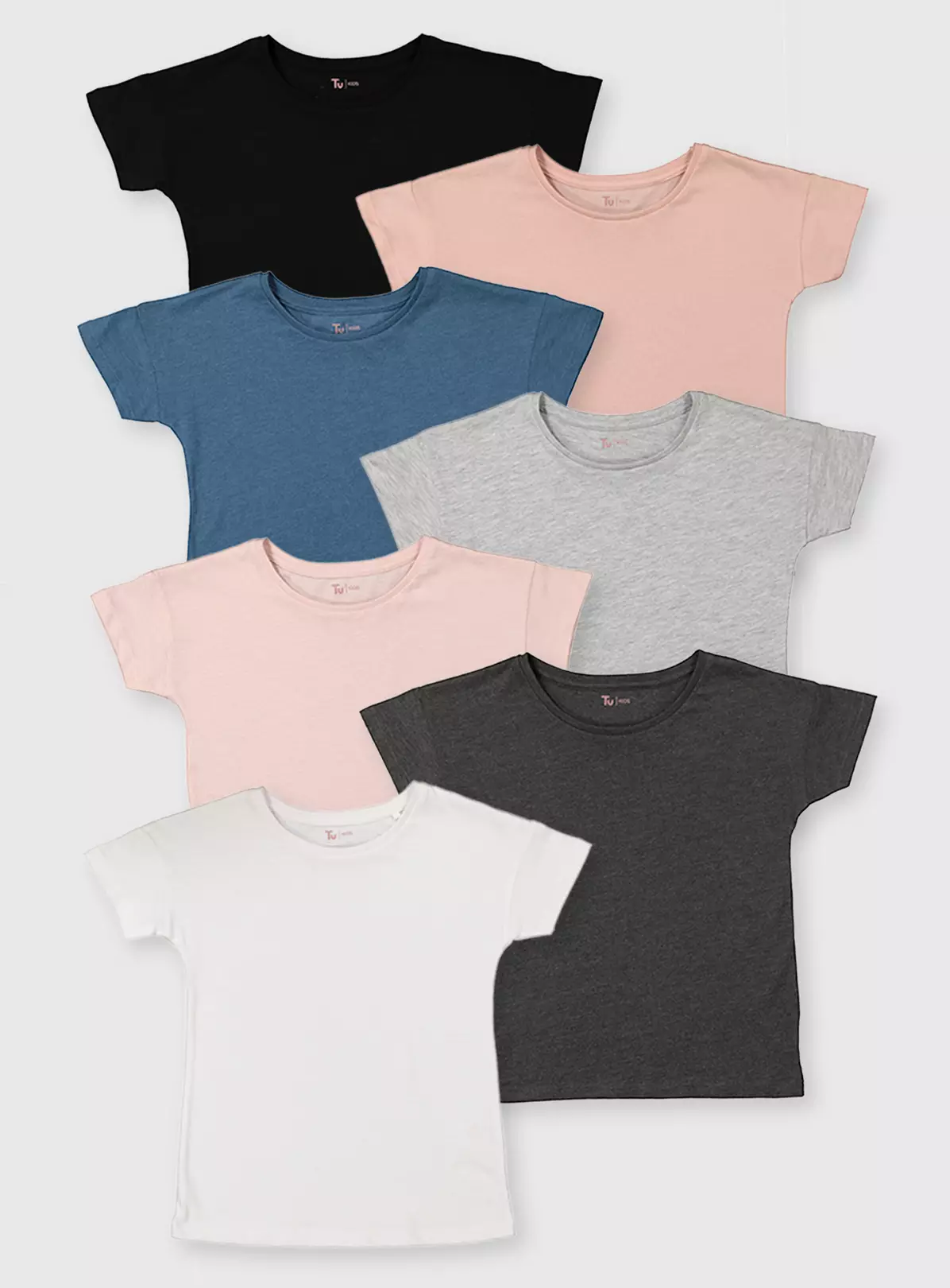 Assorted Short Sleeve T-Shirts 7 Pack - 8 Years 3 Assorted Short Sleeve T-Shirts 7 Pack - 8 Years