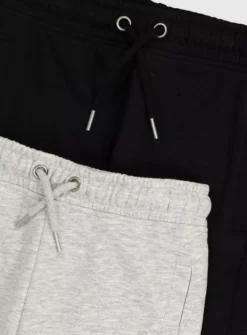 Black & Grey Joggers 2 Pack - 7 Years