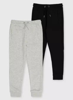 Black & Grey Joggers 2 Pack - 10 Years