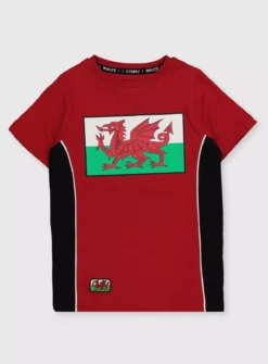 Wales Red Rugby T-Shirt - 6 Years