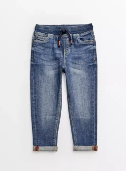 Ribbed Waist Denim Jeans 1.5-2 Years