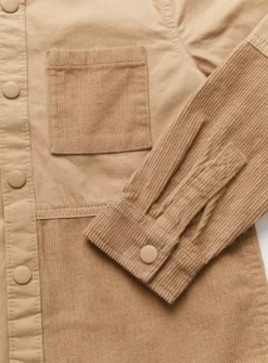 Tan Corduroy Patchwork Shirt 11 Years