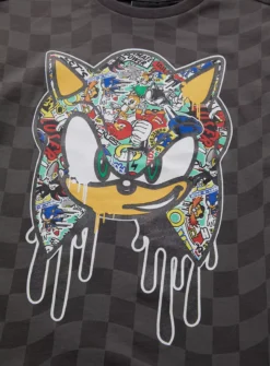 Sonic The Hedgehog Grey Graphic Top 10 Years