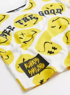 SmileyWorld Smiley Face Slogan T-Shirt 12 Years