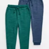 Teal & Blue Textured Joggers 2 Pack 3-4 Years -Sonic || Minecraft || Super Mario Sales tuc143027420 Blue R Z001A