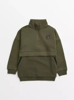 Khaki Funnel Neck Coord Sweatshirt 11 Years -Sonic || Minecraft || Super Mario Sales tuc143166526 Khaki R Z001A 5