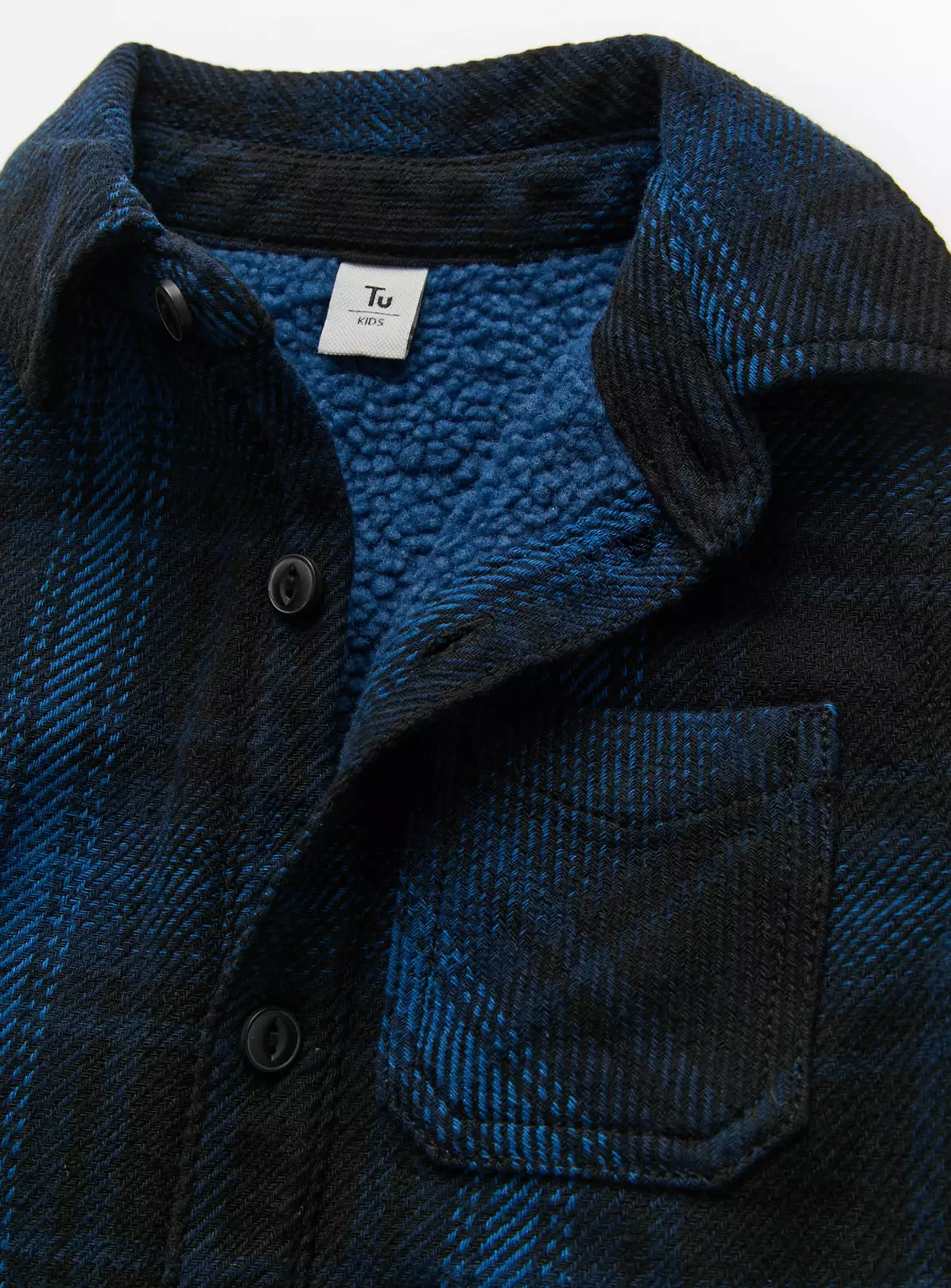 Blue Check Borg Lined Shacket 4 Years 3 Blue Check Borg Lined Shacket 4 Years