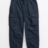 Navy Slub Parachute Cargo Trousers 5 Years