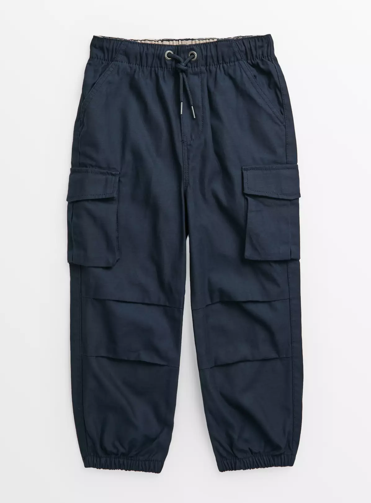 Navy Slub Parachute Cargo Trousers 9 Years 3 Navy Slub Parachute Cargo Trousers 9 Years