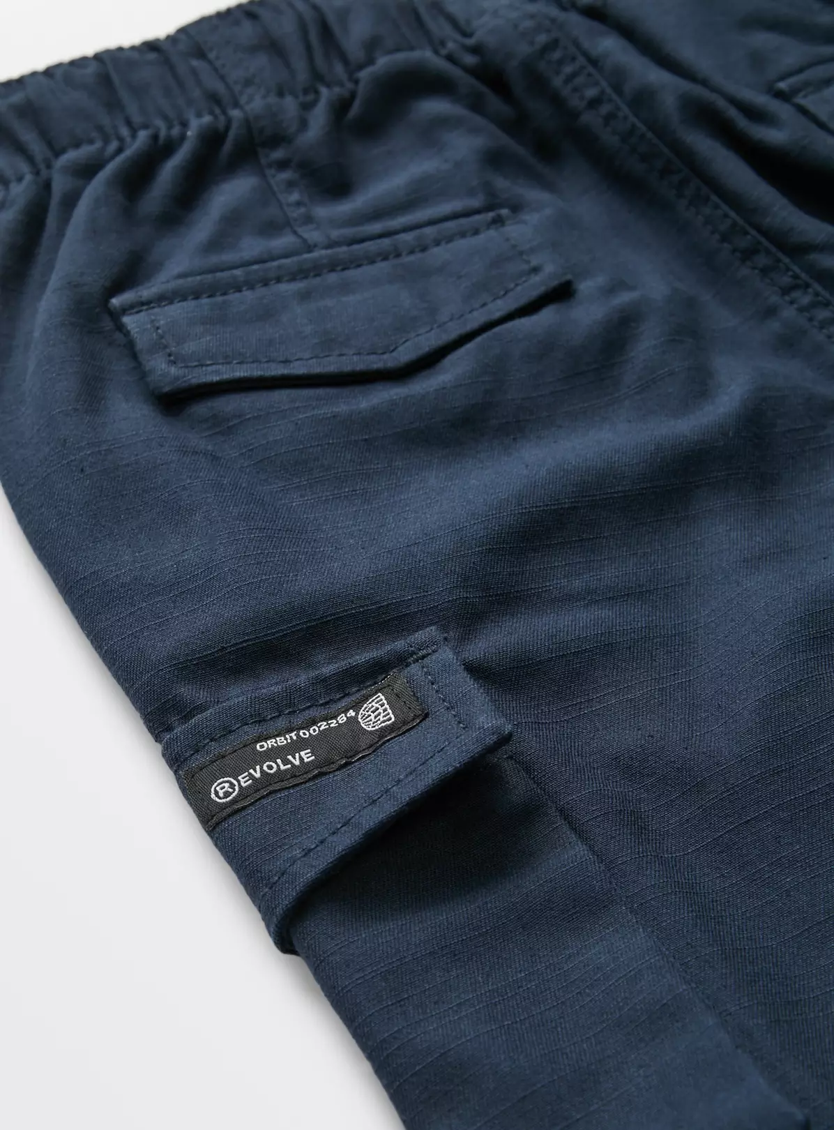 Navy Slub Parachute Cargo Trousers 9 Years 4 Navy Slub Parachute Cargo Trousers 9 Years - Image 2