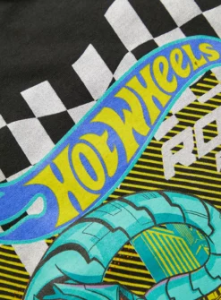 Hot Wheels Black Racing Graphic T-Shirt 7 Years