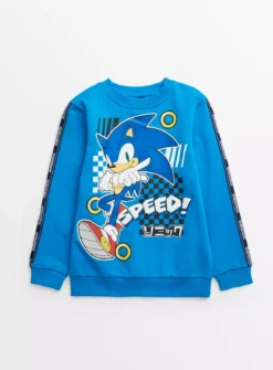 Sonic The Hedgehog Blue Graphic Sweatshirt 11 Years -Sonic || Minecraft || Super Mario Sales tuc143289024 Blue R Z001A 5