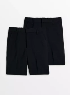 Navy Classic School Shorts 2 Pack 8 Years