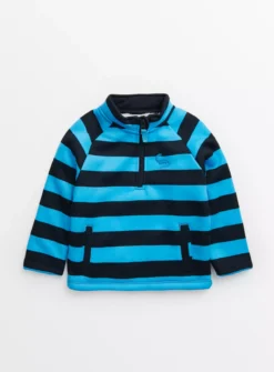 Blue Striped Quarter Zip Fleece 1.5-2 Years