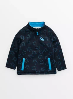 Navy Star Print Quarter Zip Fleece1.5-2 Years -Sonic || Minecraft || Super Mario Sales tuc143457147 Navy R Z001A