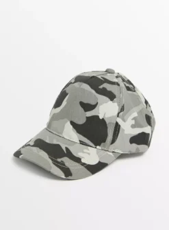 Grey Camo Print Cap 3-5 Years