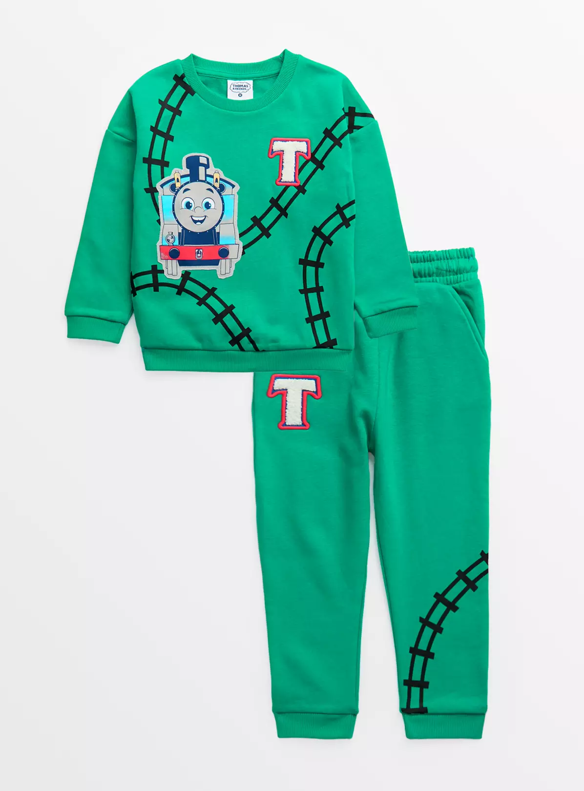 Thomas The Tank Engine Green Sweatshirt & Joggers Set 1.5-2 Years 4 Thomas The Tank Engine Green Sweatshirt & Joggers Set 1.5-2 Years - Image 2