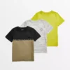 Khaki & Grey Marl T-Shirts 3 Pack10 Years -Sonic || Minecraft || Super Mario Sales tuc143469877 Khaki R Z001A 1
