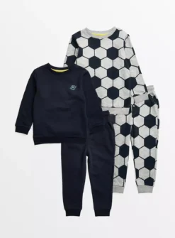 Navy & Football Print Sweat Set 2 Pack1.5-2 Years