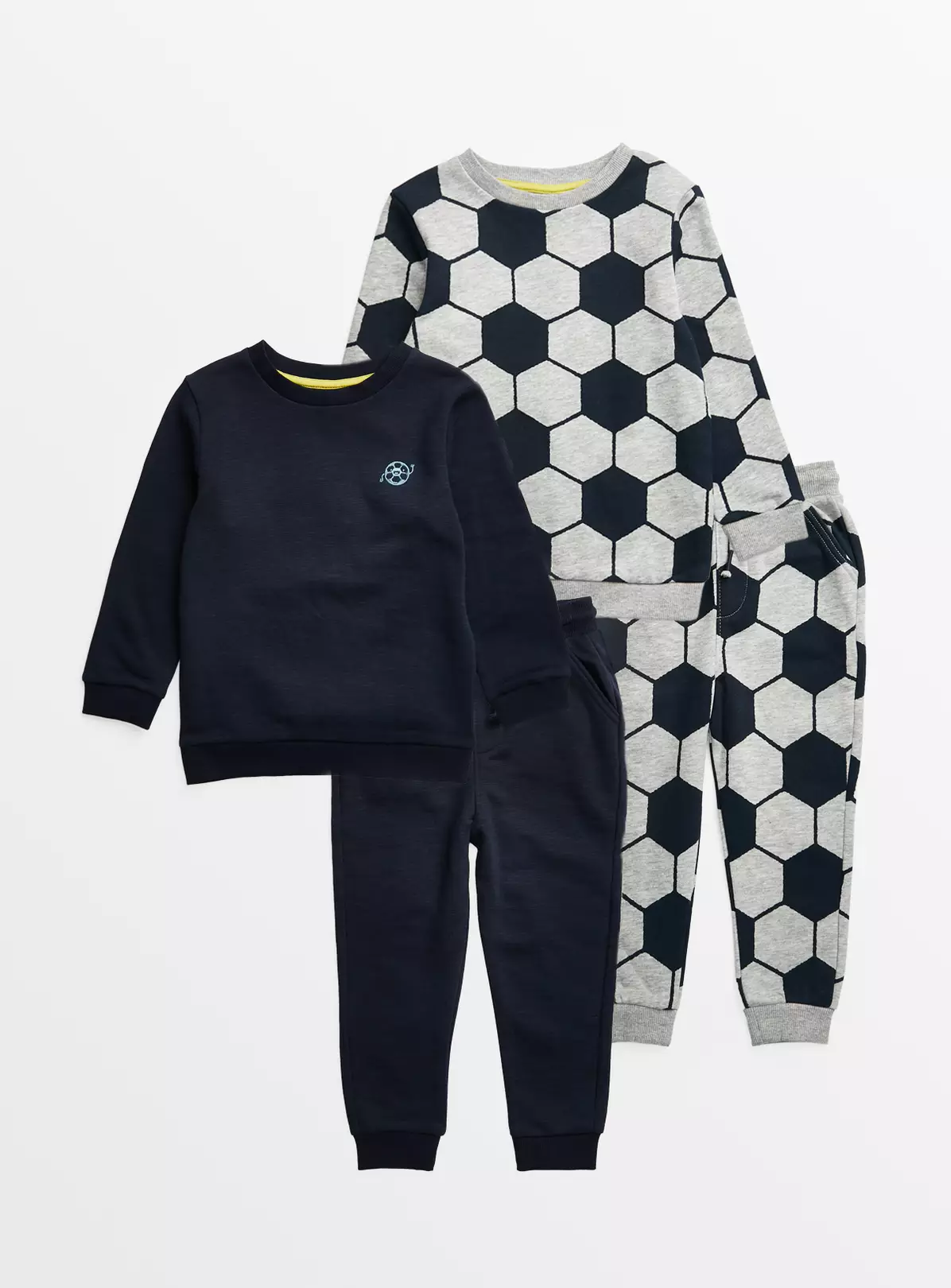 Navy & Football Print Sweat Set 2 Pack1.5-2 Years 3 Navy & Football Print Sweat Set 2 Pack1.5-2 Years