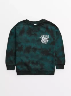 Teal Tie Dye SK8 Coord Sweatshirt 3 Years -Sonic || Minecraft || Super Mario Sales tuc143593712 Multi20Coloured R Z001A