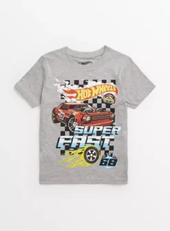 Sonic || Minecraft || Super Mario Sales 8 Hot Wheels Grey Graphic T-Shirt 11 Years
