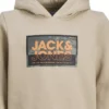 JACK & JONES JUNIOR Beige Jcologan Printed Hoodie Junior 8 Years