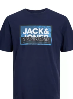 JACK & JONES JUNIOR Navy Jcologan Short Sleeved Crew Neck Tee Junior 16 Years