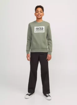 JACK & JONES JUNIOR Green Printed Crew Neck Sweatshirt Junior 8 Years -Sonic || Minecraft || Super Mario Sales tuc144203691 Green R Z002A