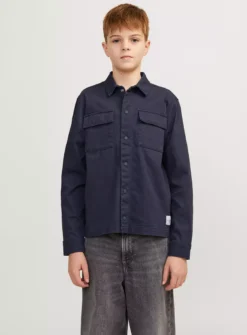 JACK & JONES JUNIOR Navy Long Sleeved Overshirt Junior 8 Years