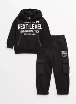 Black Next Level Gamer Hoodie & Joggers 7 Years 5 Black Next Level Gamer Hoodie & Joggers 7 Years -Sonic || Minecraft || Super Mario Sales tuc144268399 Black R Z001A 1