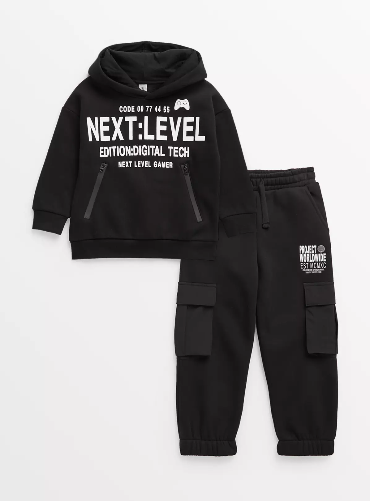 Black Next Level Gamer Hoodie & Joggers 7 Years 4 Black Next Level Gamer Hoodie & Joggers 7 Years - Image 2