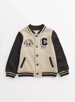 Stone Jersey Varsity Bomber Jacket 1-2 Years